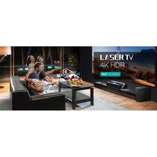 Hisense 100L10E 4K LASER TV 100" Ambient Light Rejecting Screen 3000 Lumens 40W Harmon Kardon Speakers 60W Sub Alexa Hisense 100L10E 4K LASER TV 100" Ambient Light Rejecting Screen 3000 Lumens 40W Harmon Kardon Speakers 60W Sub Alexa