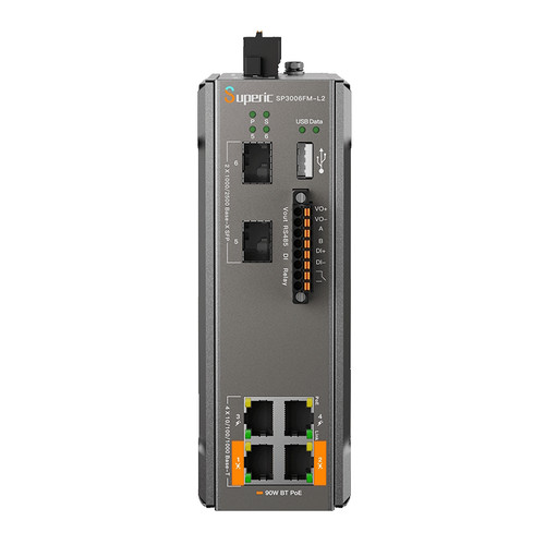 Superic 4 Port GPOE +2SFP Managed Layer 2 Industrial PoE Switch 120W SP3006FM-L2(V3) Superic 4 Port GPOE +2SFP Managed Layer 2 Industrial PoE Switch 120W SP3006FM-L2(V3)