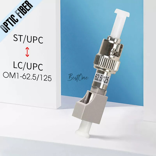 ST-M/UPC to LC-F/UPC Fiber Optic Coupler Simplex Adapter Multimode 62.5/125 ST-M/UPC to LC-F/UPC Fiber Optic Coupler Simplex Adapter Multimode 62.5/125