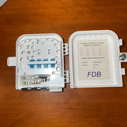 8 Fiber LC UPC SM UV Weather Resistant FTTH Outdoor Wall or Pole Mount 8 Fiber LC UPC SM UV Weather Resistant FTTH Outdoor Wall or Pole Mount