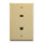 Telephone Dual Flush Mount Plate with 6P4C Jack