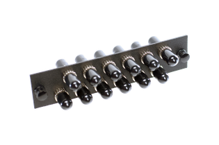 MST-12-P-BLK Adapter Panel with 12 Simplex ST Adapters Multi Mode Black