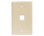 1 Port Keystone Plate Almond