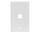 1 Port Keystone Plate White