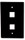 2 Port Keystone Plate Black