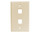 2 Port Keystone Plate Almond