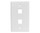 2 Port Keystone Plate White