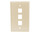 3 Port Keystone Plate (310-203) Almond