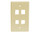 4 Port Keystone Plate (310-204) Ivory