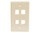 4 Port Keystone Plate (310-204) Almond