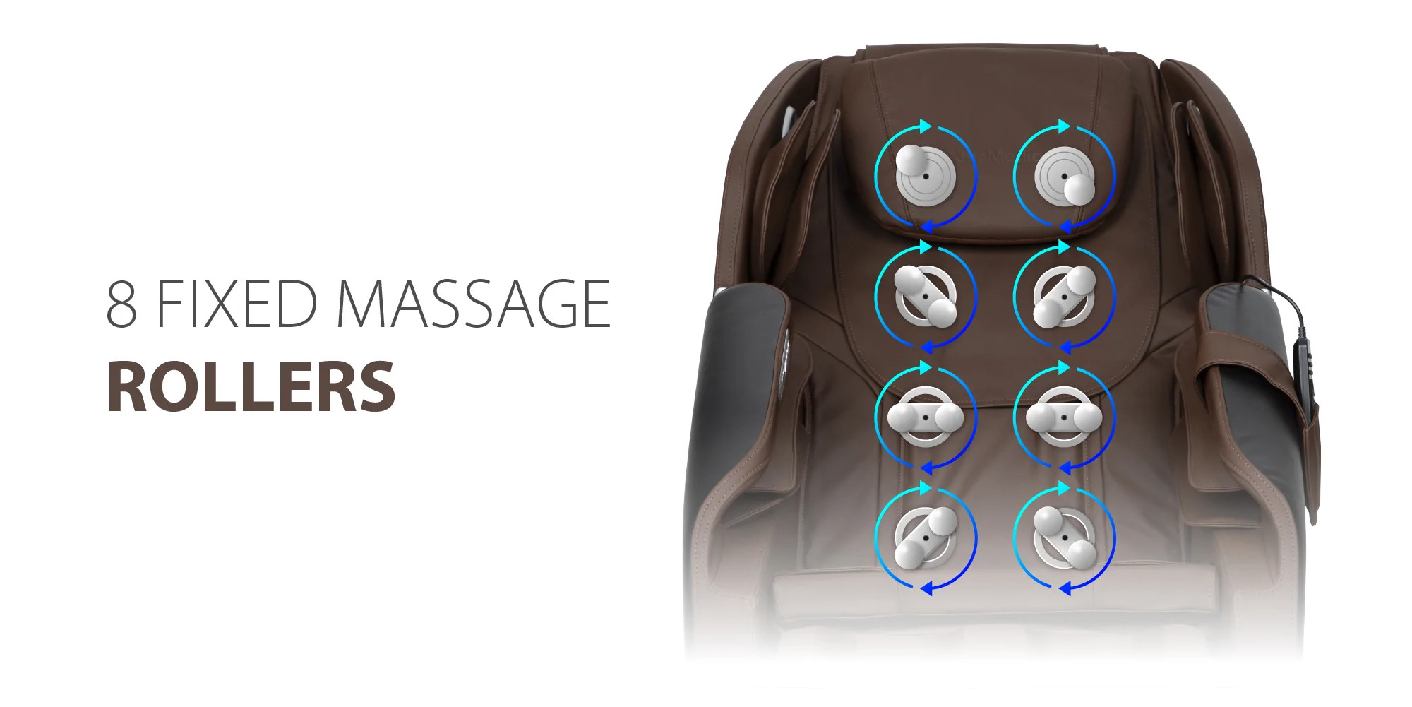 AmaMedic R7 Massage Chair, 8 Fixed Massage Rollers