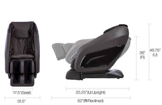 Apex AP-POMP Massage Chair, Dimensions