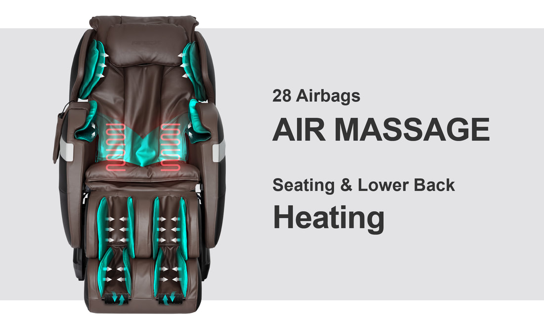 APEX BONITA Massage Chair, Air Massage. Seating & Lower Back Heating