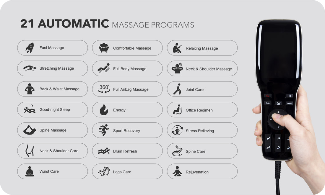 Allure Ador Massage Chair, 21 Automatic Massage Programs