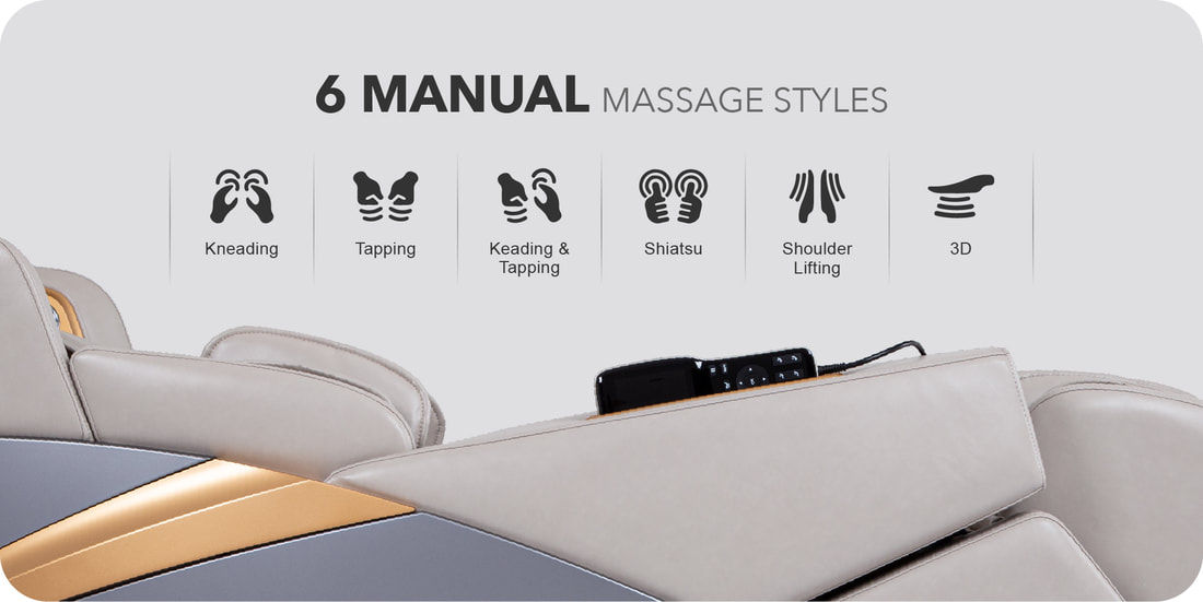 Allure Ador Massage Chair, 6 Manual Massage Styles