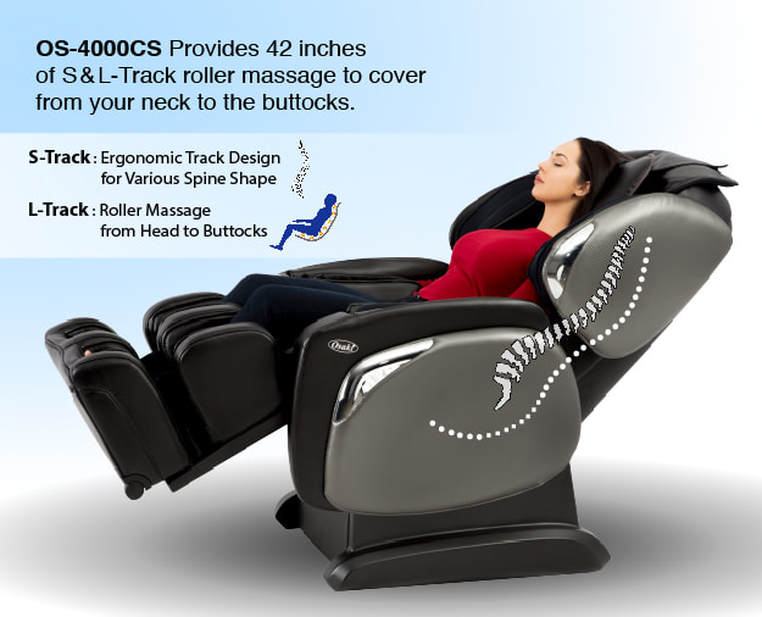 Osaki 4000CS Full Body Massage Chair, L-Track Massage