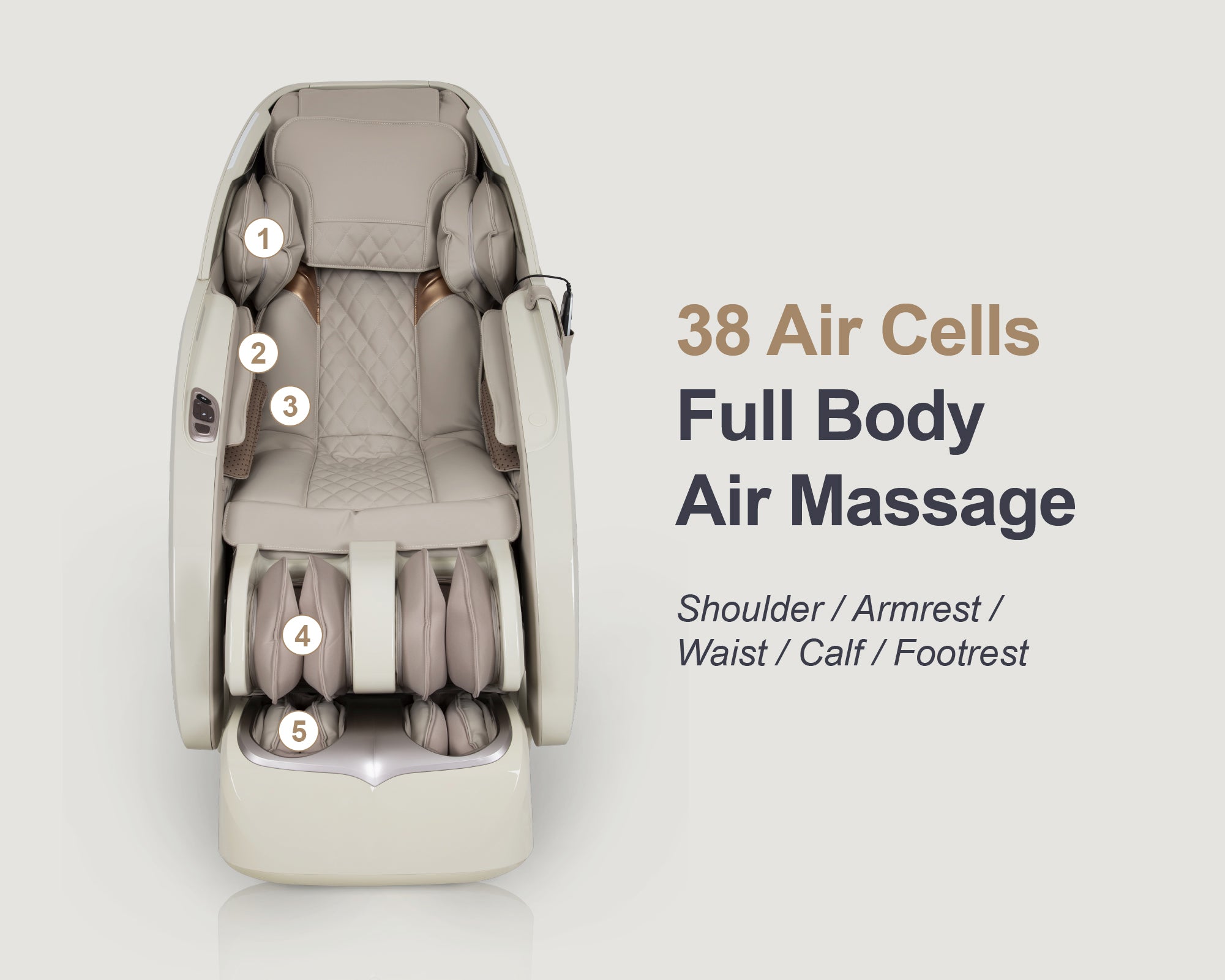 Osaki OS-Pro 3D Tecno Full Body Massage Chair, 38 Cells Full Body Air Massage