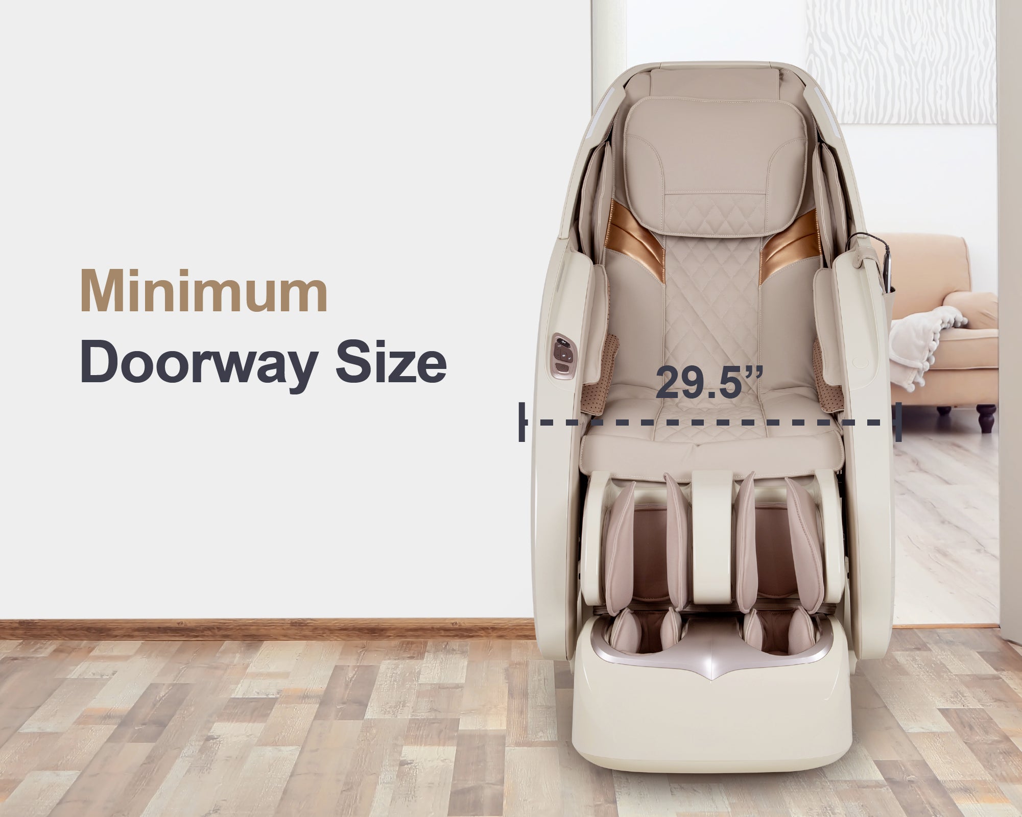 Osaki OS-Pro 3D Tecno Full Body Massage Chair, Minimum Doorway Size