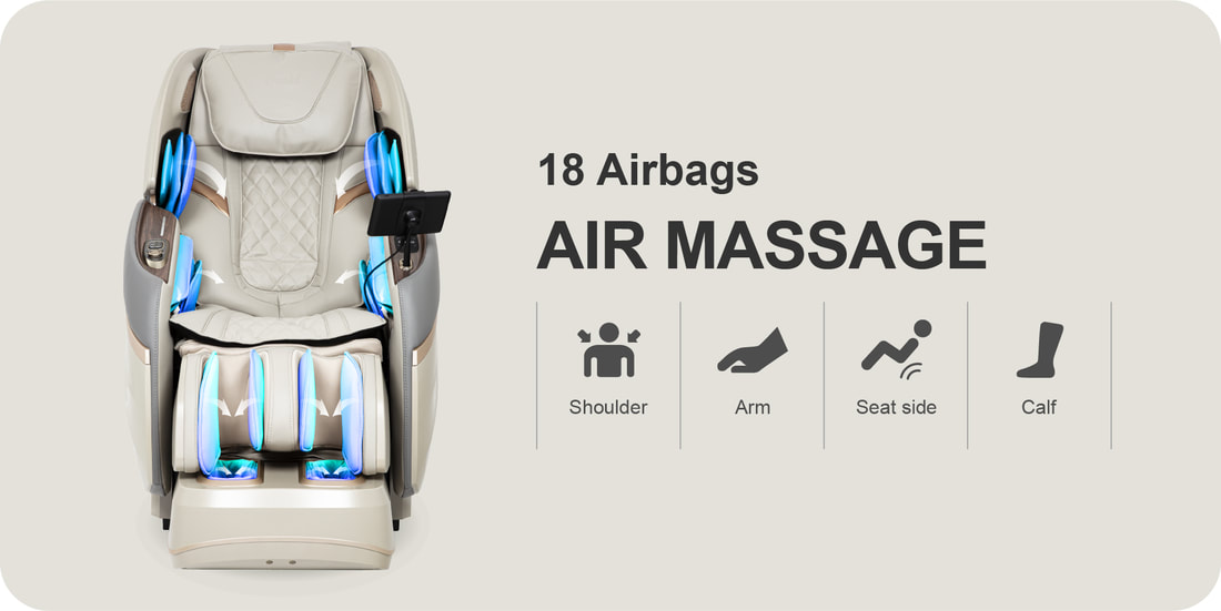 Osaki OS-Pro 4D Emperor Full Body Massage Chair, 18 Airbags Air Massage