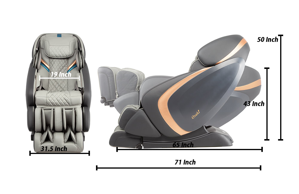 Osaki OS-Pro Admiral Full Body Massage Chair, Dimensions