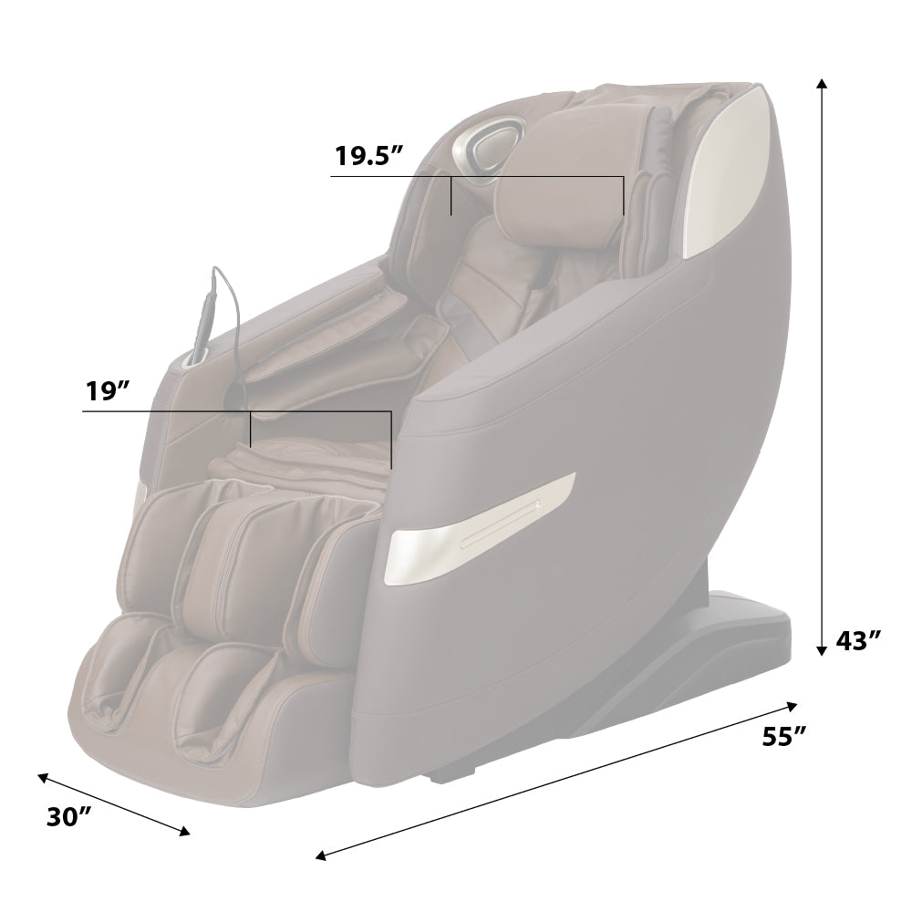 Titan 3D Quantum Full Body Massage Chair, Dimensions