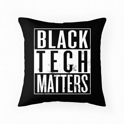 cool tech black pillow