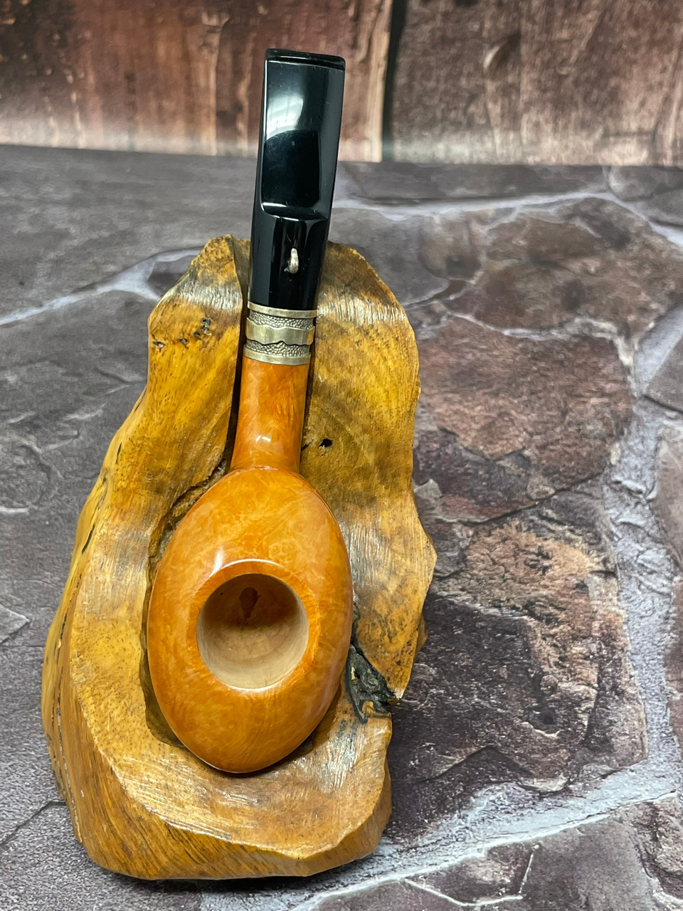 L Anatra L'Anatra 2 Egg Gigante Engraved Band Briar Freehand Pipe