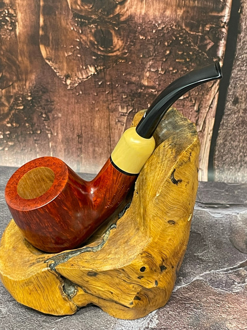 Caminetto Orange Bent Billiard 34 Gr. 0 Briar Pipe