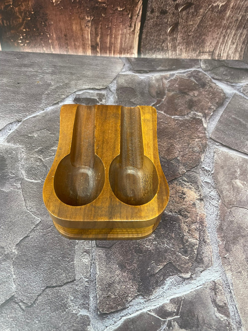  2 Pipe Wooden Pipe Stand 