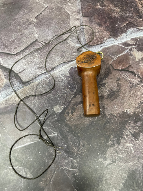 Handmade Wood Pipe Tamper w/Lanyard