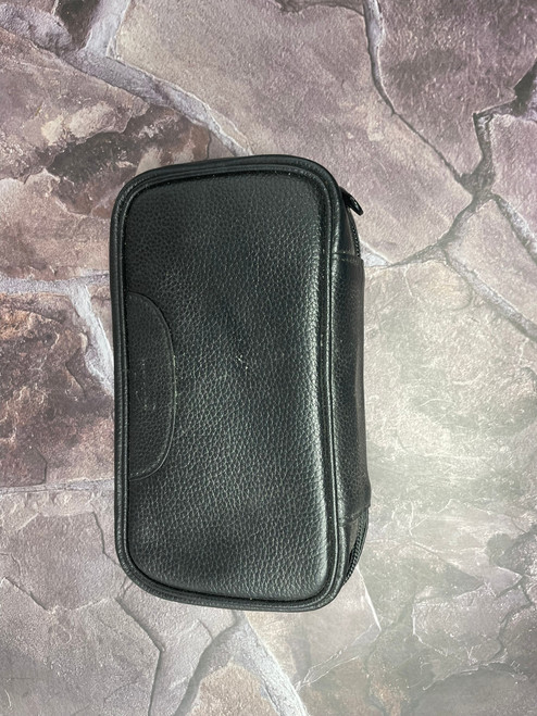 Brigham 2 Pipe Case with Tobacco Pouch  - Black