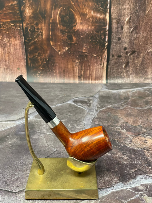 Pipe Palace Pipes Smooth Orange Banded Billiard Briar Pipe