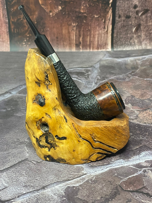Calich 96 EE Handmade Briar Pipe Made in Canada - Two-Tone Rusticated Estate Pipes Dunhill Pipe Palace Pipes and Turnings