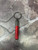Pipe Palace Red Gunmetal Cigar Punch Keychain - Hand-turned