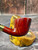 Pipe Palace Pipes Bent Oval Dublin Unsmoked Smooth Flame Grain Briar Pipe with Gold Accent