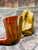 Vintage Caricchi CC Bent Dublin Smooth Tobacco Pipe | Handmade Italy Estate Pipe with Stunning Flame Grain & Black Stem