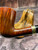 Vintage Caricchi CC Bent Dublin Smooth Tobacco Pipe | Handmade Italy Estate Pipe with Stunning Flame Grain & Black Stem
