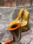 Vintage Caricchi CC Bent Dublin Smooth Tobacco Pipe | Handmade Italy Estate Pipe with Stunning Flame Grain & Black Stem