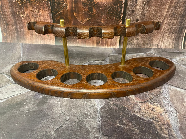 Watlux 7 Pipe Wooden Pipe Rack