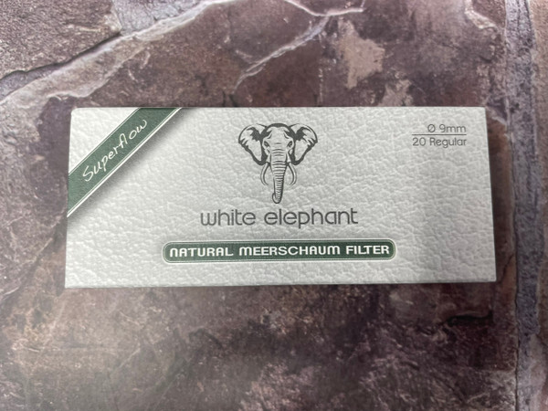 Rattray's White Elephant 9 mm Meerschaum Filters (20 per Pack) 