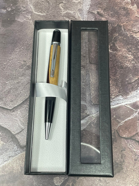 Wall Street II Cocobolo  Chrome Twist Pen w/ Display Box