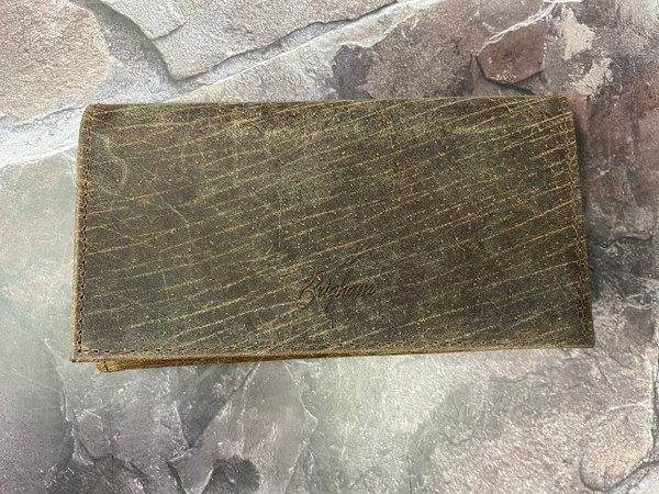 Brigham Roll Up Tobacco Pouch  - Vintage Brown