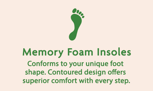 comfortable shoes with memory foam insoles