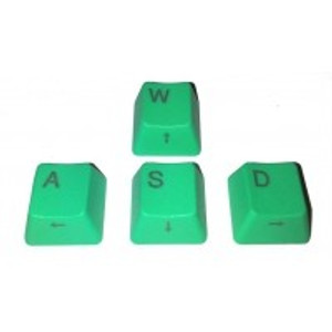 Green WASD Keycaps, side-printed arrows, suits Cherry keyswitches Green WASD Keycaps, side-printed arrows, suits Cherry keyswitches