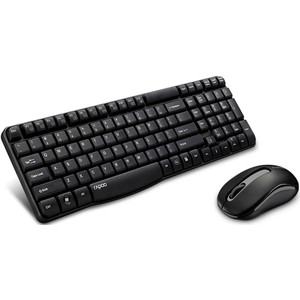 RAPOO X1800S 2.4GHz Wireless Optical Keyboard Mouse Combo Black - 1000DPI Nano Receiver RAPOO X1800S 2.4GHz Wireless Optical Keyboard Mouse Combo Black - 1000DPI Nano Receiver