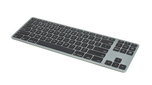 Matias Space Grey Wireless Aluminium Tenkeyless Keyboard, Mac/Win, up to 3x BT