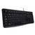 Logitech K120 Keyboard Quiet typing Spill-resistant Durable keys Thin profile Curved space bar Adjustable tilt legs