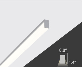 6ft | 0.8" x 1.4" Surface Mounted Linear LED Light Fixture
