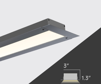 4-6ft | Cut-to-Size 3 Inch "Mud Finish" Recessed Linear