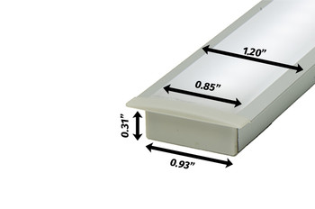 1" Low Profile Recessed LED Bar 60"-72" Standard Output
